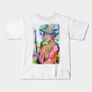 JOHN WAYNE watercolor portrait Kids T-Shirt